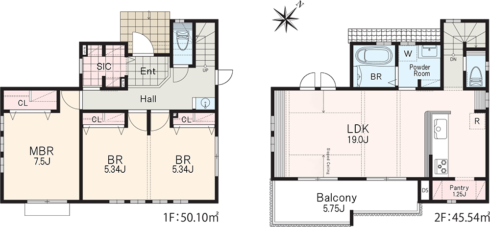 プロヴァンス2階建て（2階リビング3LDK）